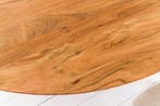 Massief houten eettafel GALAXIE 130 cm rond acacia naturel, Huis en Inrichting, Tafels | Eettafels, Ophalen of Verzenden, Nieuw