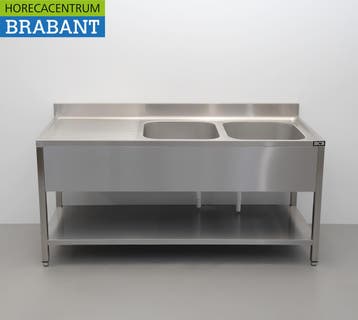 HCB RVS Spoeltafel dubbele spoelbakken Premium-line Gelast, Ophalen of Verzenden, Nieuw in verpakking