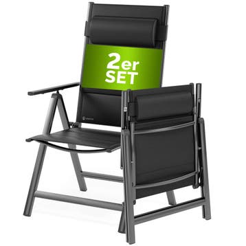 Tuinstoel Bern Premium 2 stuks Antraciet (Stoelen), Verzenden, Nieuw