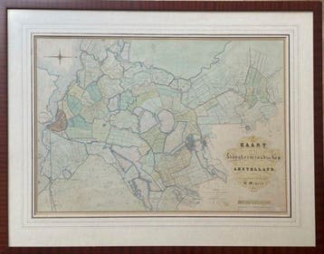 Nederland - Amstelland; G.Meijers - Large hand-coloured map, Nieuw