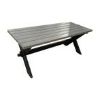 Industriële tafel met houten x-frame 177x75x72 cm,, Ophalen of Verzenden, Gebruikt