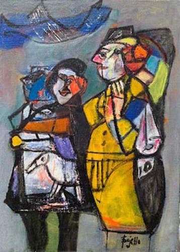 Guido Pajetta (1898-1987) - Personaggi fantastici, Antiek en Kunst, Kunst | Schilderijen | Modern