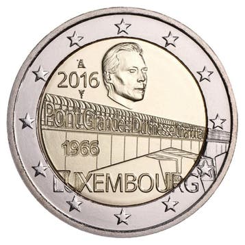Luxemburg 2 Euro Charlottebrug 2016, Verzenden