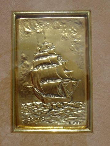 Italië. Medal The Bounty, 24 Carat Gold Finished over Silver