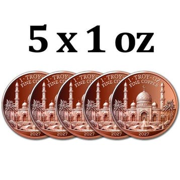 Verenigde Staten. 5 x 2027 1 oz Shahada Mosque Copper Round