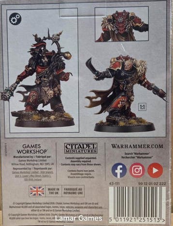 Chaos Space Marines Red Corsairs Reave-Captain (Warhammer, Hobby en Vrije tijd, Ophalen of Verzenden, Nieuw