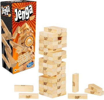 Klassieke Jenga Blokken van echt hardhout Stapeltorenspel, Verzenden, Nieuw