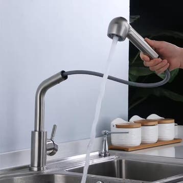 360° Draaibare Uittrekbare Keukenkraan Warm/Koud met Douche, Huis en Inrichting, Verzenden, Nieuw