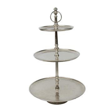 keuken etagère zilver rond 3 lagen 55cm, Verzenden, Nieuw
