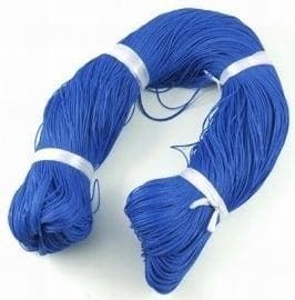 10 meter waxkoord polyester 1 mm – royal blue, Ophalen of Verzenden, Nieuw, Kraal
