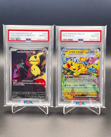 Pokémon - 2 Graded card - Mimikyu Pikachu 2025 Japanese M2a, Nieuw