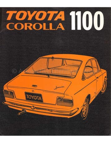 1968 TOYOTA COROLLA 1100 SPRINTER PERSMAP NEDERLANDS, Nieuw, Toyota, Author