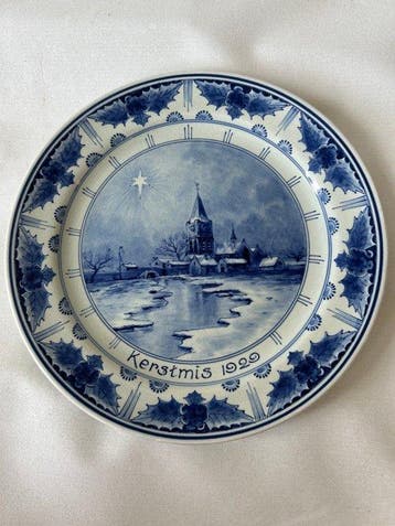 De Porceleyne Fles, Delft - Wandbord - Kerst bord -