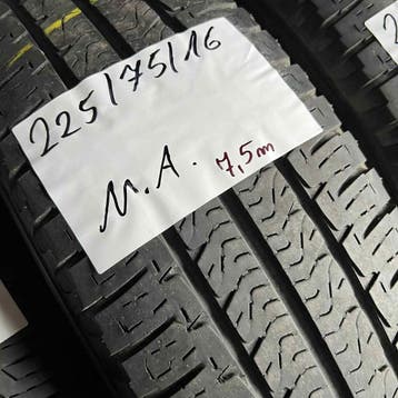 2 x Michelin 225-75-16 C Zomerbanden 7,5mm, 16 inch, Ophalen of Verzenden, Band(en), Bestelwagen