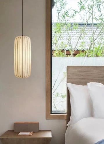 Japanse Wabi Sabi Hanglamp – Moderne Zijden Plafondlamp E27, Huis en Inrichting, Verzenden, Nieuw
