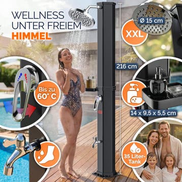 Solar douche zwart 35L (Voor in Huis), Verzenden, Nieuw