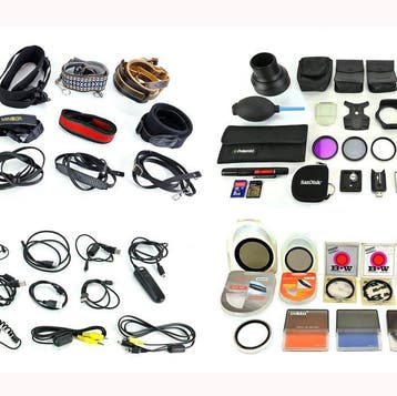 Minolta, Nikon, Polaroid, Hoya, Cokin, Sandisk Camerariemen,, Nieuw