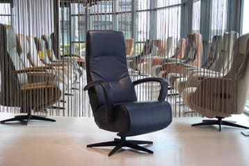 Relaxfauteuil / Relaxstoel leer Gealux Roos 2 motoren + accu, Ophalen of Verzenden, Nieuw, Leer