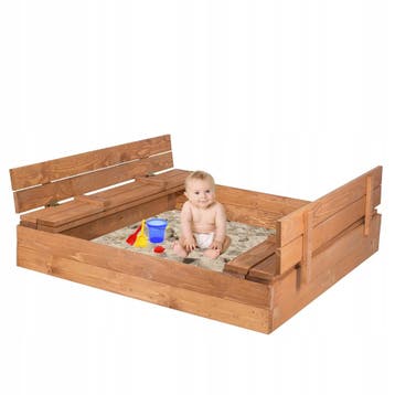 Houten Zandbak | 120x120 | Laatste Stuks!, Nieuw, Ophalen of Verzenden, Hout, 100 tot 200 cm