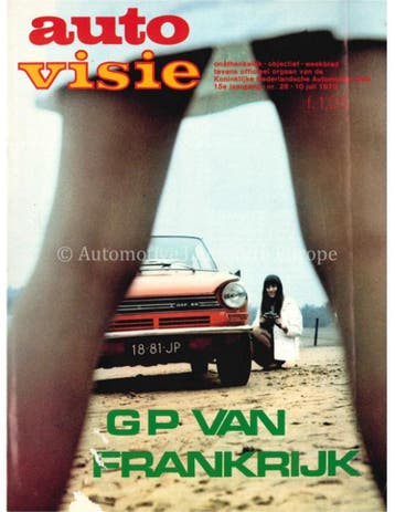 1970 AUTOVISIE MAGAZINE 28 NEDERLANDS, Nieuw, Author