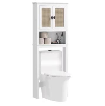 Toiletkast boven toilet – Badkamerkast met rotan deuren, Verzenden, Nieuw