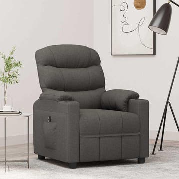 vidaXL Fauteuil elektrisch verstelbaar stof donkergrijs, Verzenden, Nieuw