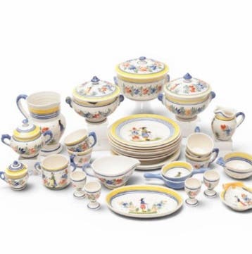 Henriot Quimper - Eetservies (29) - Petit Breton - Faience -
