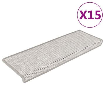 vidaXL Trapmatten zelfklevend 15 st sisal-look 65x21x4 cm, Verzenden, Nieuw