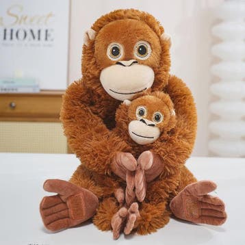 Levensechte Orang-oetan Knuffel - Pluche Aap Speelgoed (30/6