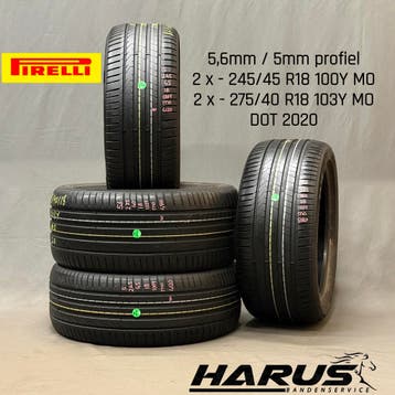 245/45/18 275/40/18 Pirelli zomerbanden 5,6/5mm profiel 4X, Auto-onderdelen, Banden en Velgen, 18 inch, Gebruikt, 275 mm, Ophalen of Verzenden