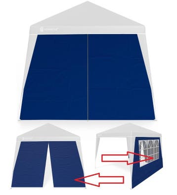 Zijwand 2 Stuks voor Paviljoen Capri Blauw 3x3m, Tuin en Terras, Verzenden, Nieuw