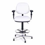 Stuurstoel IJSSEL met aluminium voet en witte skai bekled..., Watersport en Boten, Verzenden, Nieuw