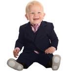 Luxe babykostuum effen donkerblauw-62 NIEUW, Kinderen en Baby's, Ophalen of Verzenden, Nieuw, S.Y.W, Jongetje