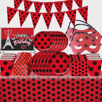 Feestdecoratie set lieveheersbeestje - Verjaardag & Babyborr