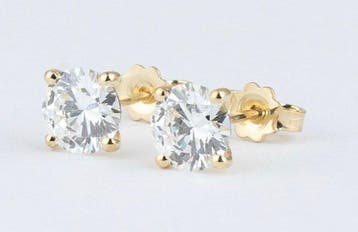 Zonder minimumprijs - Oorbellen - 14 karaat Geel goud -, Nieuw