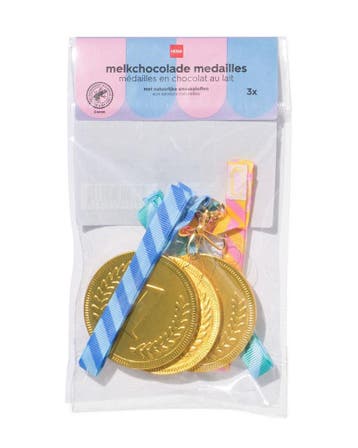HEMA Melkchocolade medailles - 3 stuks, Verzenden, Nieuw