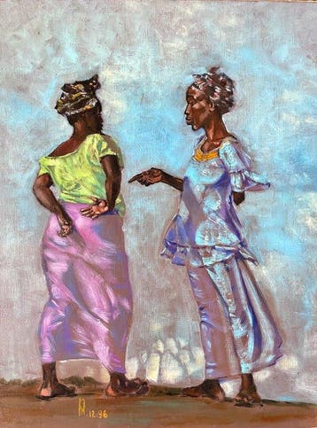 Franse school (XX) - La conversation