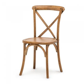 Stapelstoel Crossback | Iepenhout | Antiek | 4 stuks, Verzenden, Nieuw in verpakking