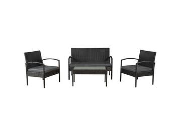 Veiling - Loungeset Trinidad - Polyrotan - Donkergrijs, Tuin en Terras, Tuinsets en Loungesets, Nieuw