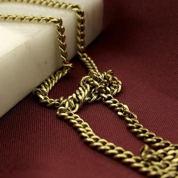 Gouden gourmetschakel ketting, Ophalen of Verzenden, Gebruikt, Goud, Goud
