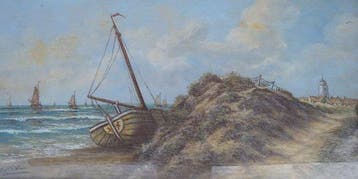 Dirk Kubbe (1903-1988) - Aan zee, Antiek en Kunst