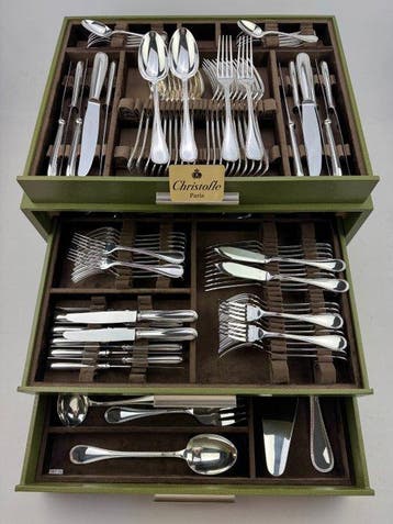 Christofle - Tafelservies voor 12 (127) - Parels -