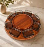 Tafelmiddenstuk - Teak-rookglas - Digsmed Teak Scandinavië