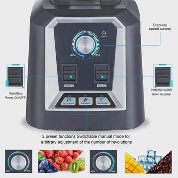 BioloMix Krachtige Keuken Blender met 2L Jar - Smoothie, Sap, Witgoed en Apparatuur, Verzenden, Nieuw