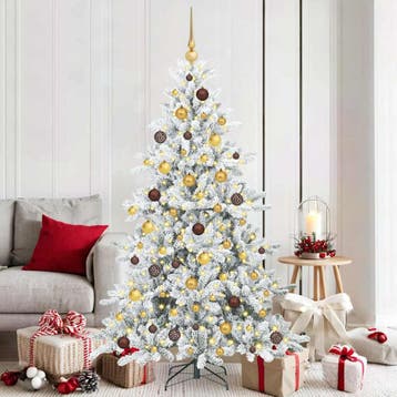 vidaXL Kunstmatige Inklapbare Kerstboom Wit 180 cm PVC en, Verzenden, Nieuw