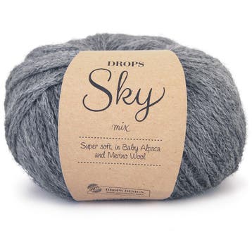 DROPS Sky Mix - 04 staalgrijs - Wol Garen, Ophalen of Verzenden, Nieuw