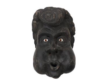 Een houten masker van de windgod, 19e/20e eeuw