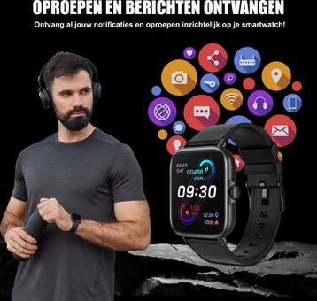 Golden Sound Premium Smartwatch - Heren - Stappenteller -, Ophalen of Verzenden, Zo goed als nieuw, Golden Sound