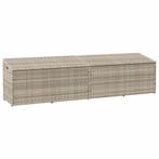 vidaXL Tuinbox 220x50x58 cm poly rattan lichtgrijs, Verzenden, Nieuw