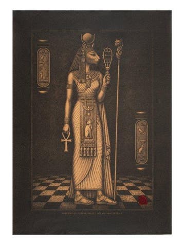 Kunsttapijt “Bastet – Beschermgodin van het Oude Egypte” –